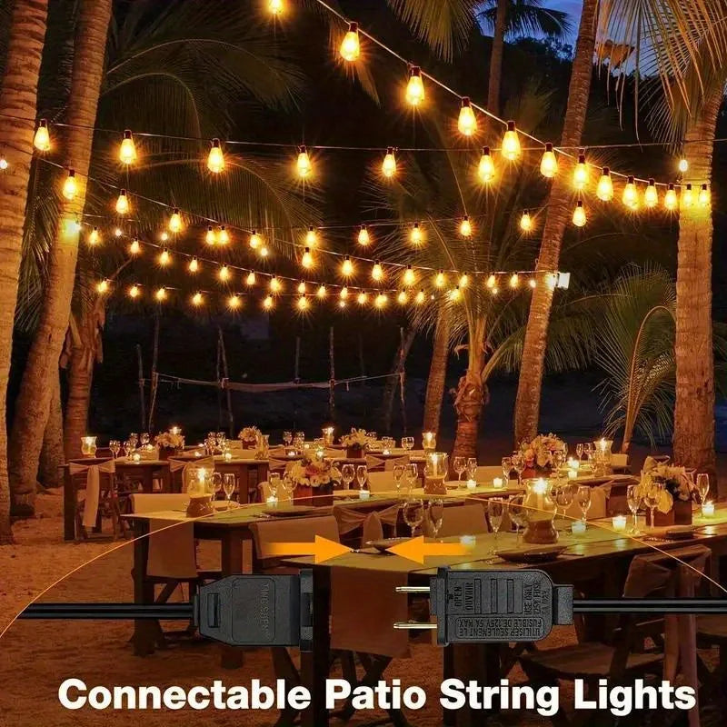 MIMIRGB Outdoor String Lights LED for Patio Holiday Decor