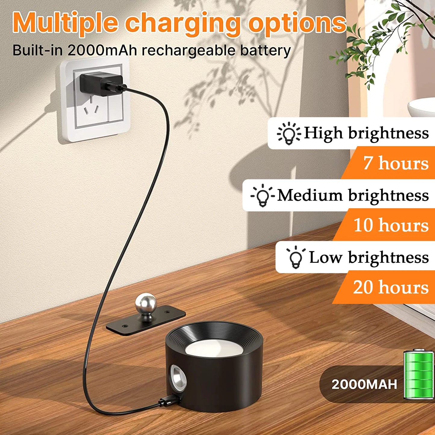 Aiopp RGB Ambience Dimmable Cordless Wall Lamp With Remote