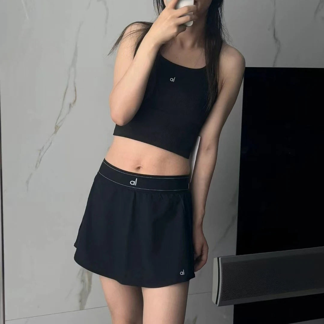 A* Yoga High-end Moisture Wicking Water-cooled Tennis Skirt Women's Quick-drying Breathable Double-layer Sports Pants Skirt
