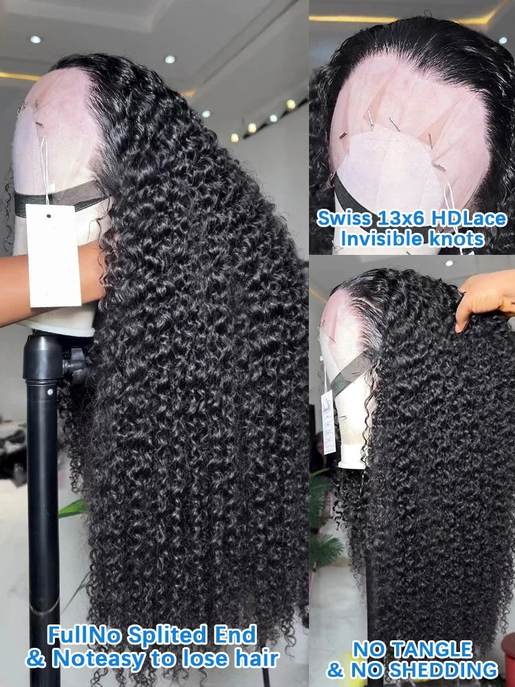 Curly Human Hair Wigs Hd Lace Wig Water Wave 13x6 Human Hair Black Lace Wig Brazilian Wigs Original Loose Deep Wave Wig