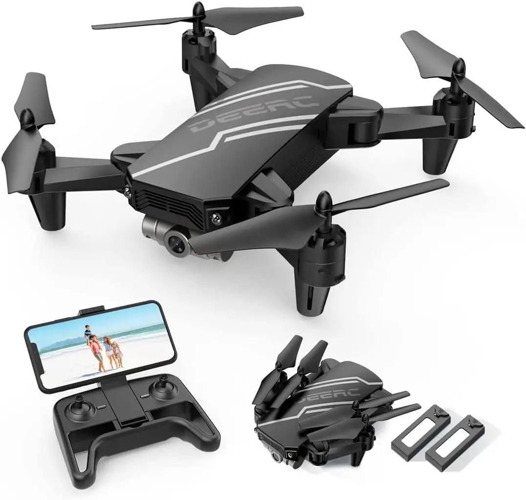 DEERC D20 Kids Drone: Foldable, HD Camera, FPV, Gesture Ctrl, Altitude Hold, 3D, Headless,C0.