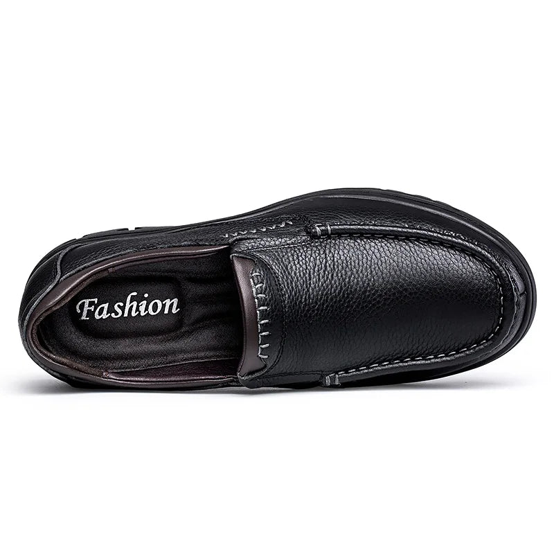 Shinefullstr Mens Leather SlipOn Oxford Shoes Dress Loafers Steel Plate