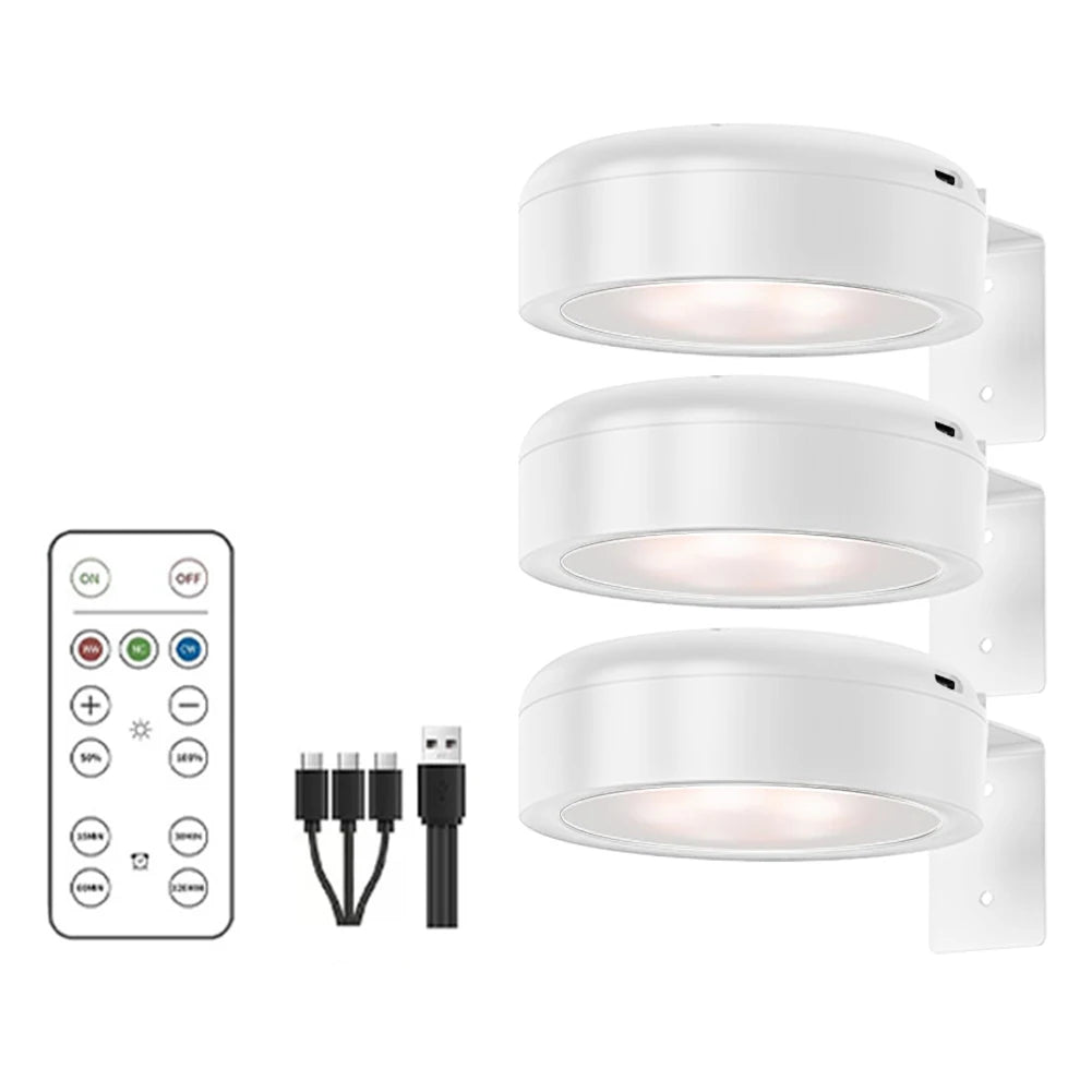 APWIKOGER Rechargeable Picture Lights With Remote Timer