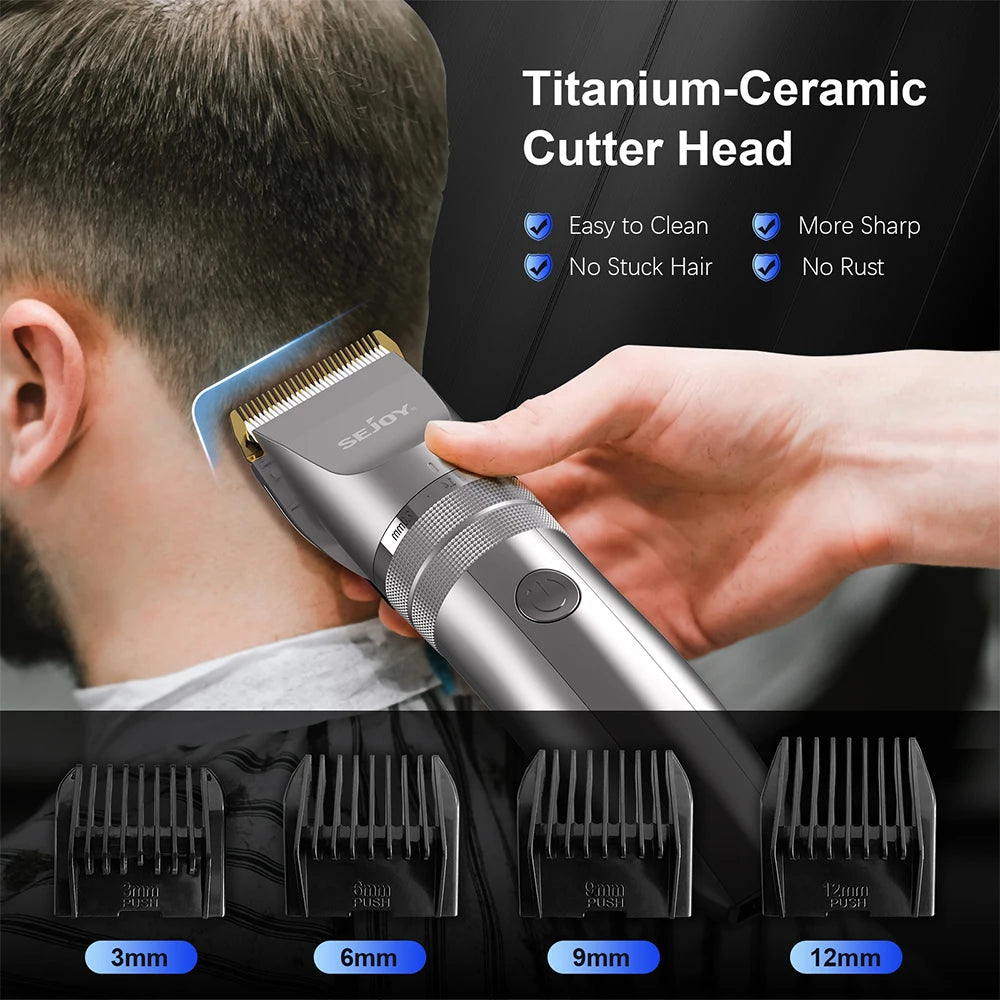 Sejoy Hair Trimmer for Men Cordless Rechargeable Electric Clipper