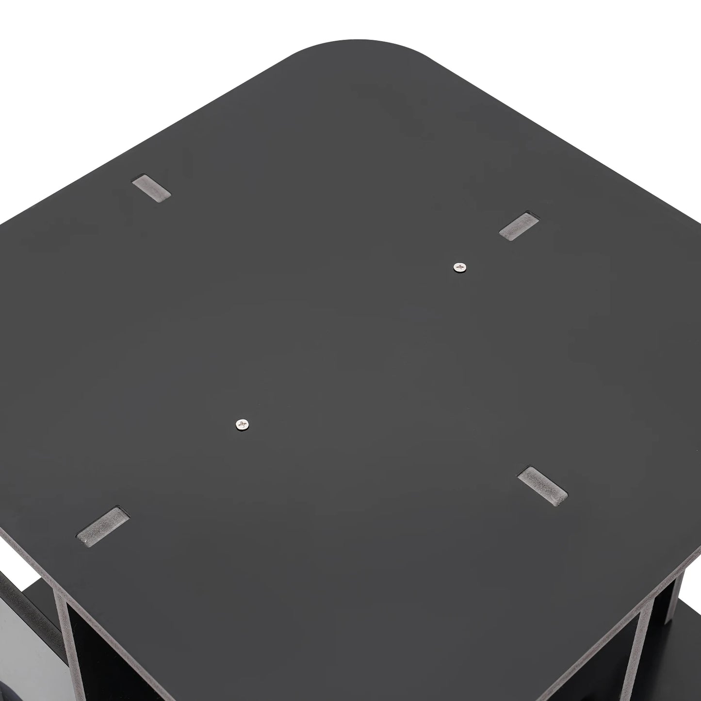 Bymaocar 360 Degree Rotating Bookshelf Two Tier Corner Bookcase