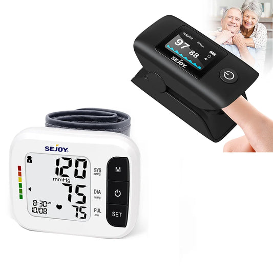 Sejoy Digital Wrist BP Monitor and Finger Pulse Oximeter