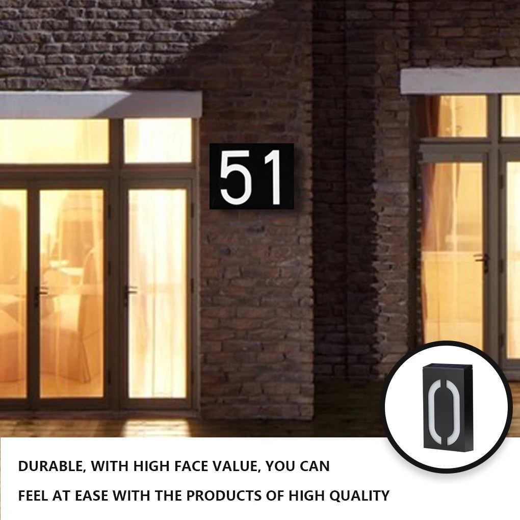 Seven Number Light Solar Wall Lamp Yard Plaque Lantern