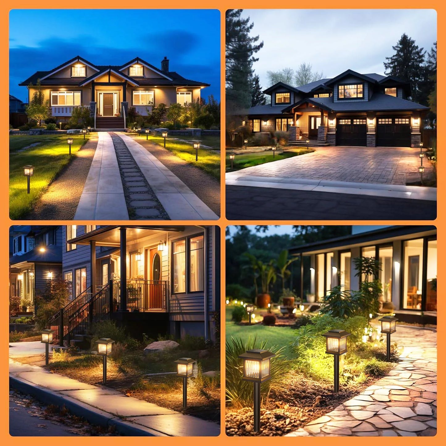 KPSTEK Solar Outdoor Lights Auto On Off Garden Street Lamps