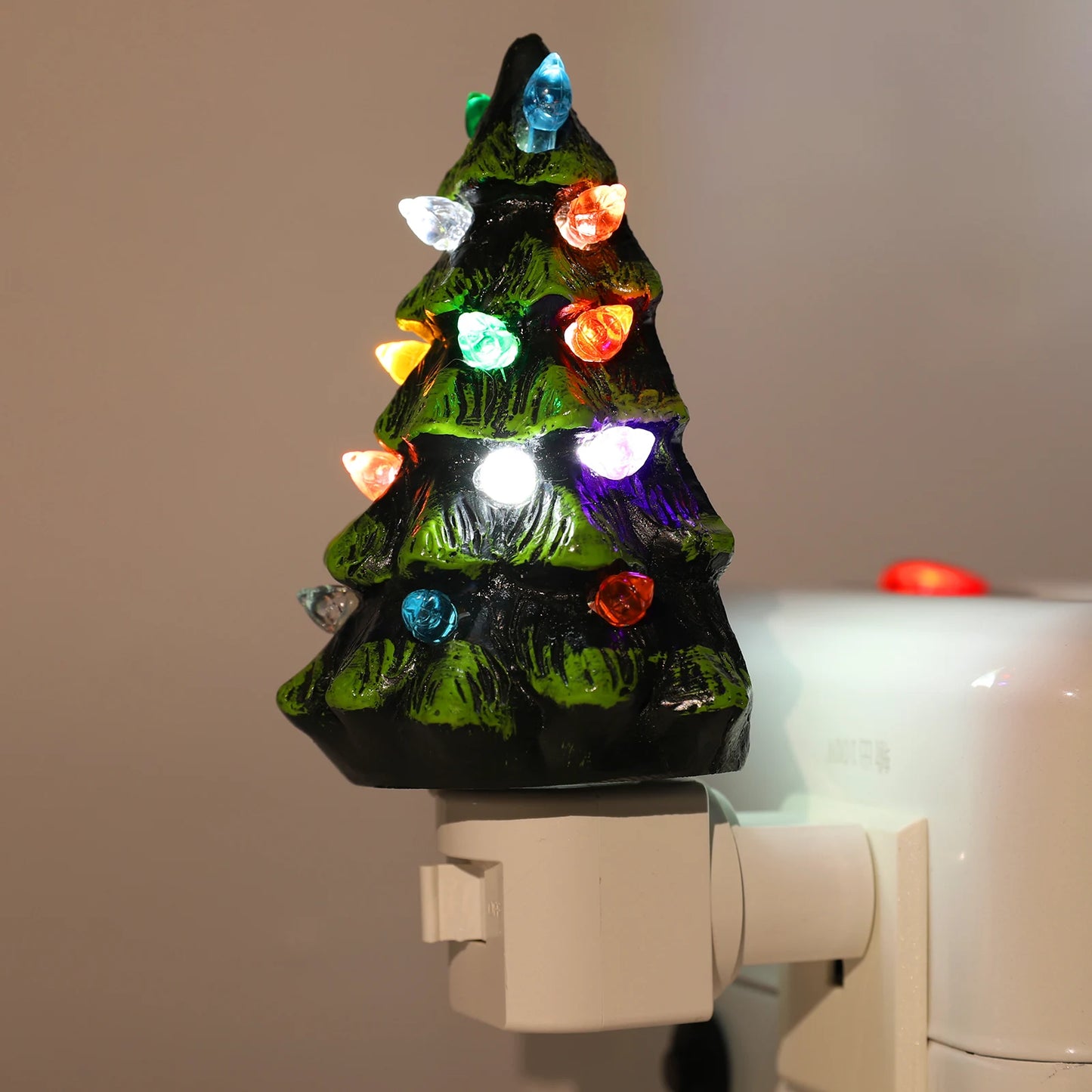 APWIKOGER Christmas Tree Night Light 360 Degree Swivel Resin Lamp