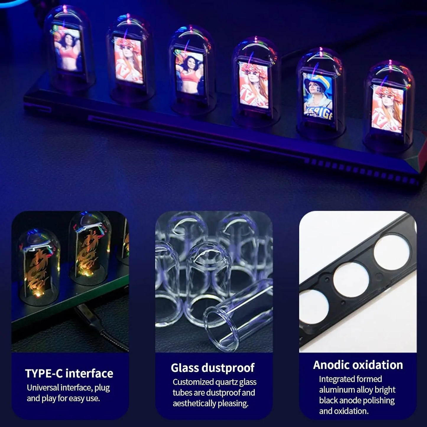 Aiopp Night Light DIY Nixie Tube Clock Kit Simulation