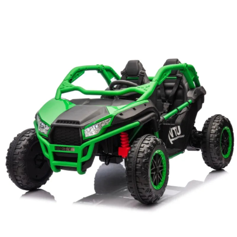 24V Two-seater Kids Ride On UTV,20in seat width,400W Super high power,Rear storage space,Speeds 3.73-4.97MPH For Kids aged 3+.