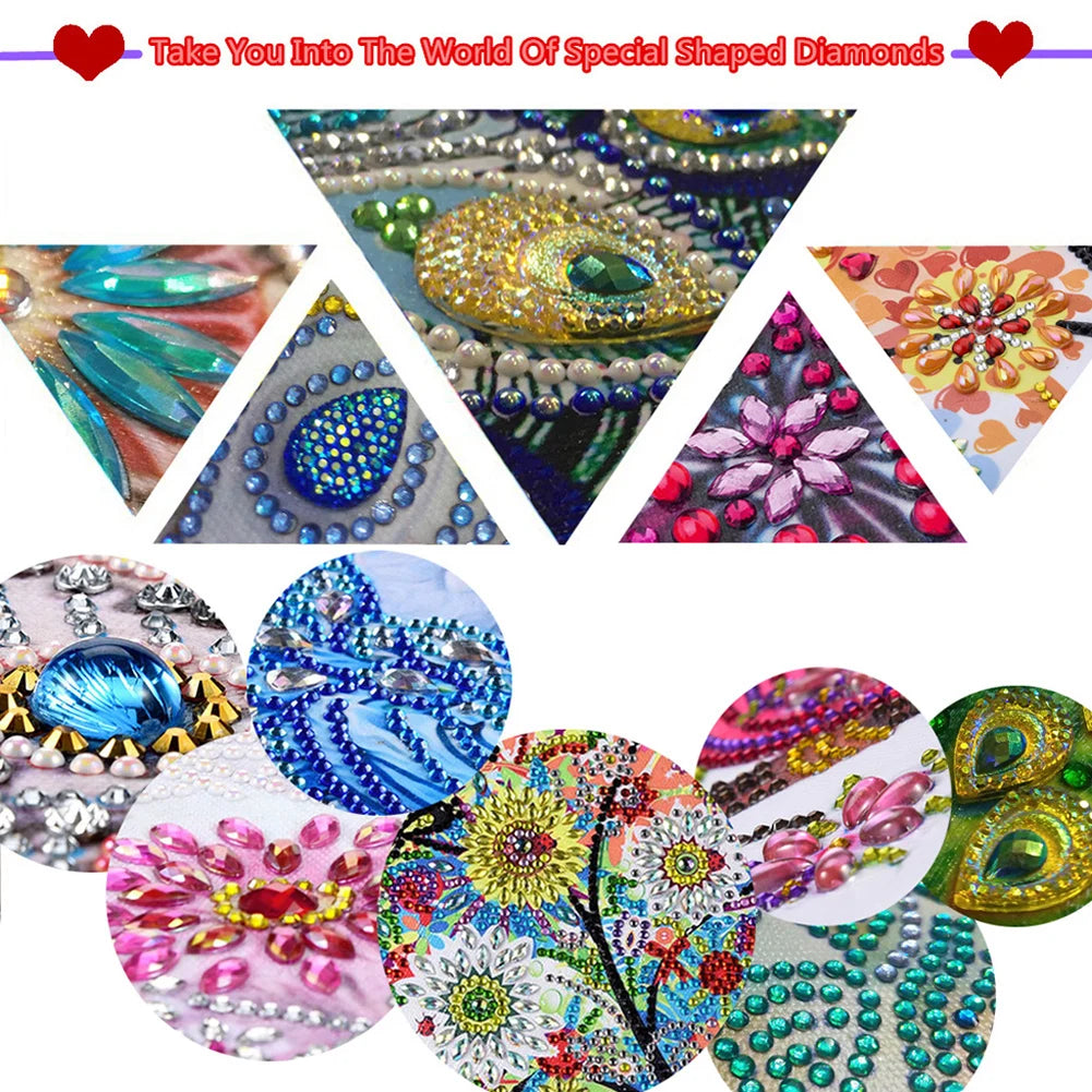 Alloet Acrylic 2D Flat DIY Diamond Painting Set Rhinestone Art Window Pendants Deco