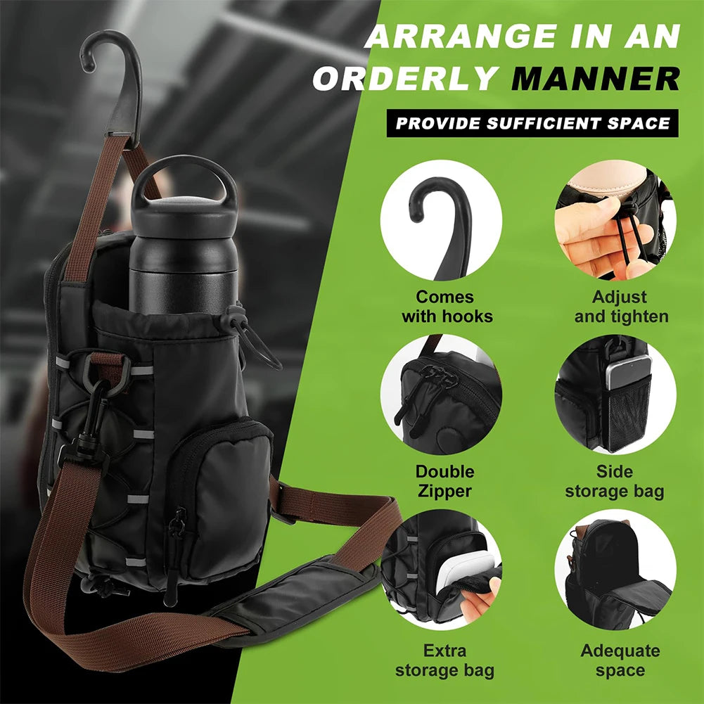 Magnetic Gym Bag With Water Bottle Holder Crossbody Carrier