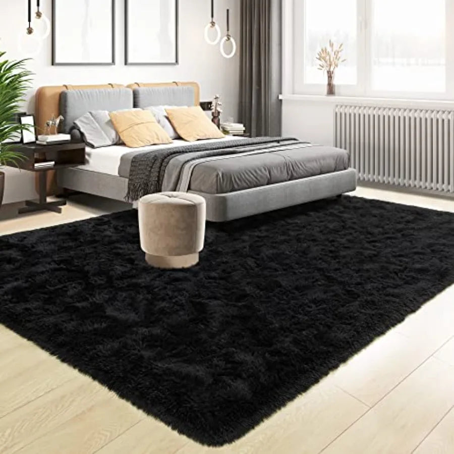 Hignconcerned Fluffy Shaggy Rug For Bedroom And Living Room
