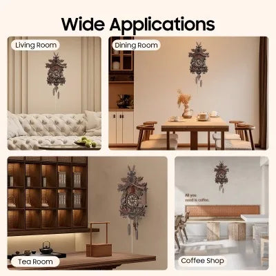 Traditional Cuckoo Wall Clock Retro Forest Cuckoo Clock Style Cuckoo Clock for Living Room Bedroom Study Office Gifts