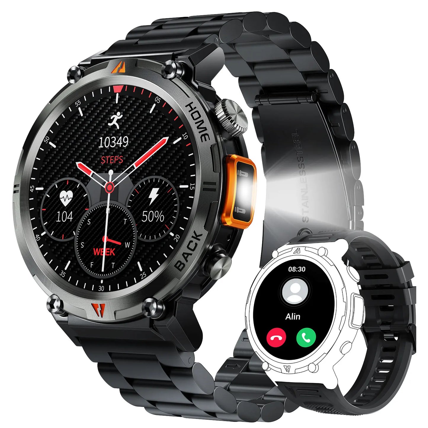 LaNikar KE3 Bluetooth Call Smart Watch Men Full Touch