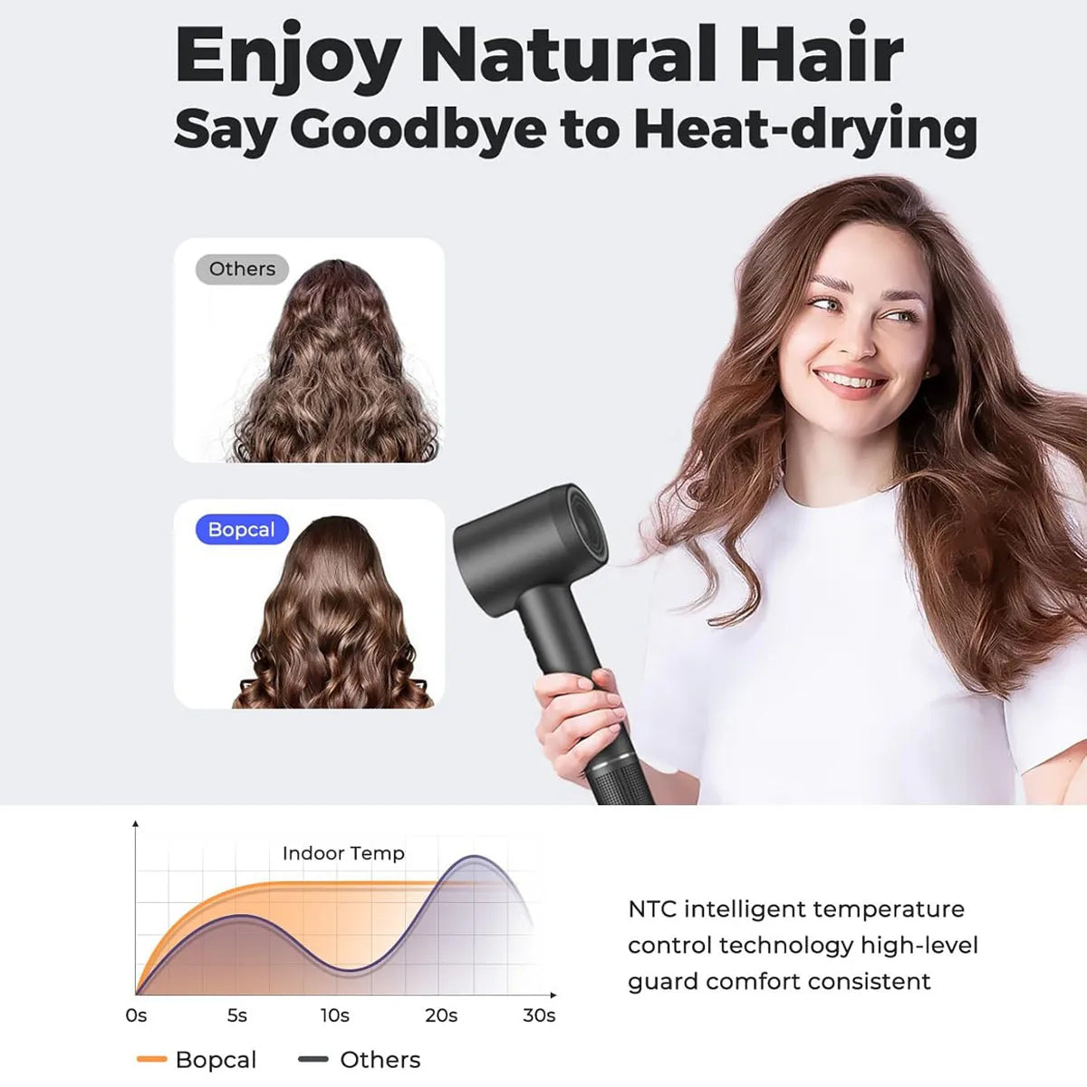 Professional 1600W High Speed Hair Dryer 110000RPM Brushless Cold Hot blower Low Noise Home Salon Hair Dryer Fast Dry