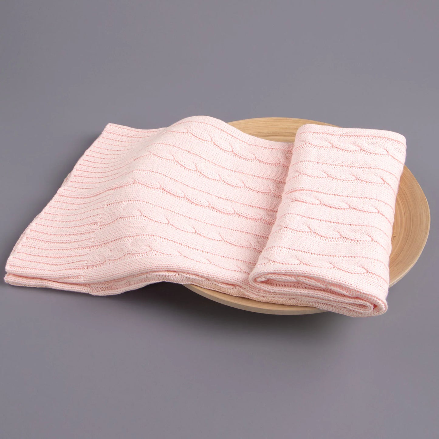 Ntbay 100 Percent Cotton Cable Knit Toddler Blanket Soft Warm Unisex Baby Crib Bedding