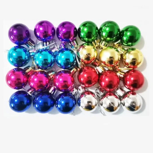 Electronic Christmas Ball Ornaments Set 24 Pack For Christmas Tree Hanging Decorations