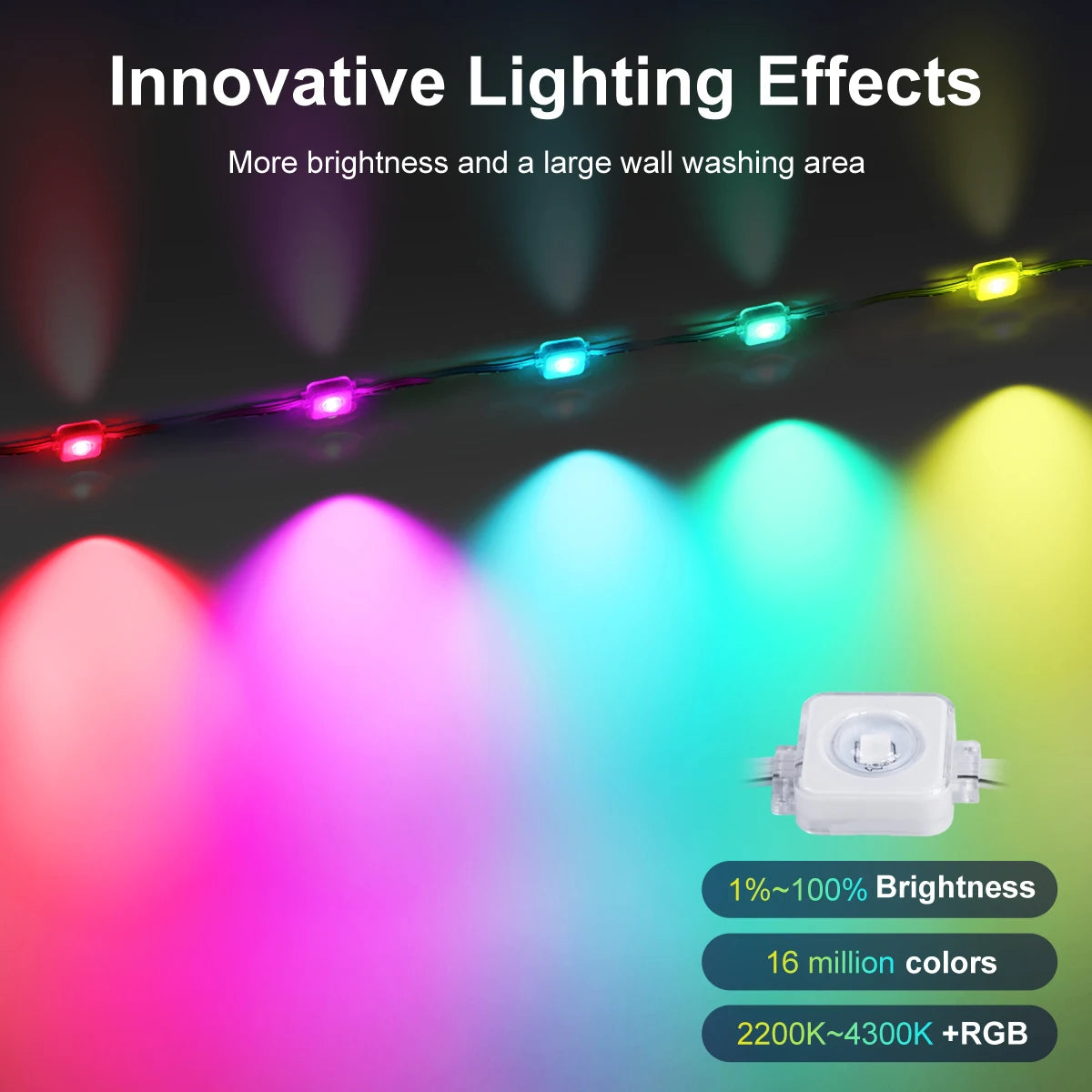 Aiopp Smart RGB Northern Lights Outdoor String Lights IP68