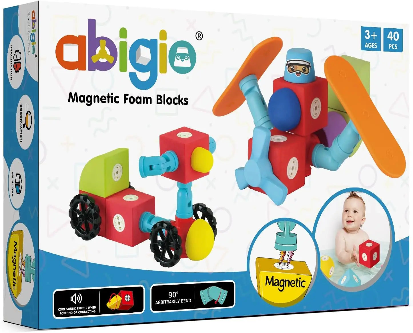 Hign-concerned Foam Magnetic Building Blocks 40 Pieces