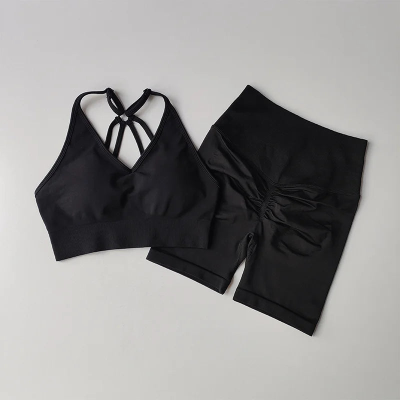 Women Yoga Sets High Waist Workout Outfits Tracksuit