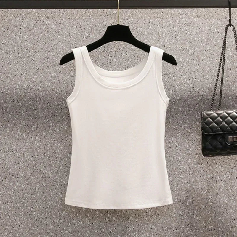 Casual Cotton Tank Top For Women Sleeveless Camisole