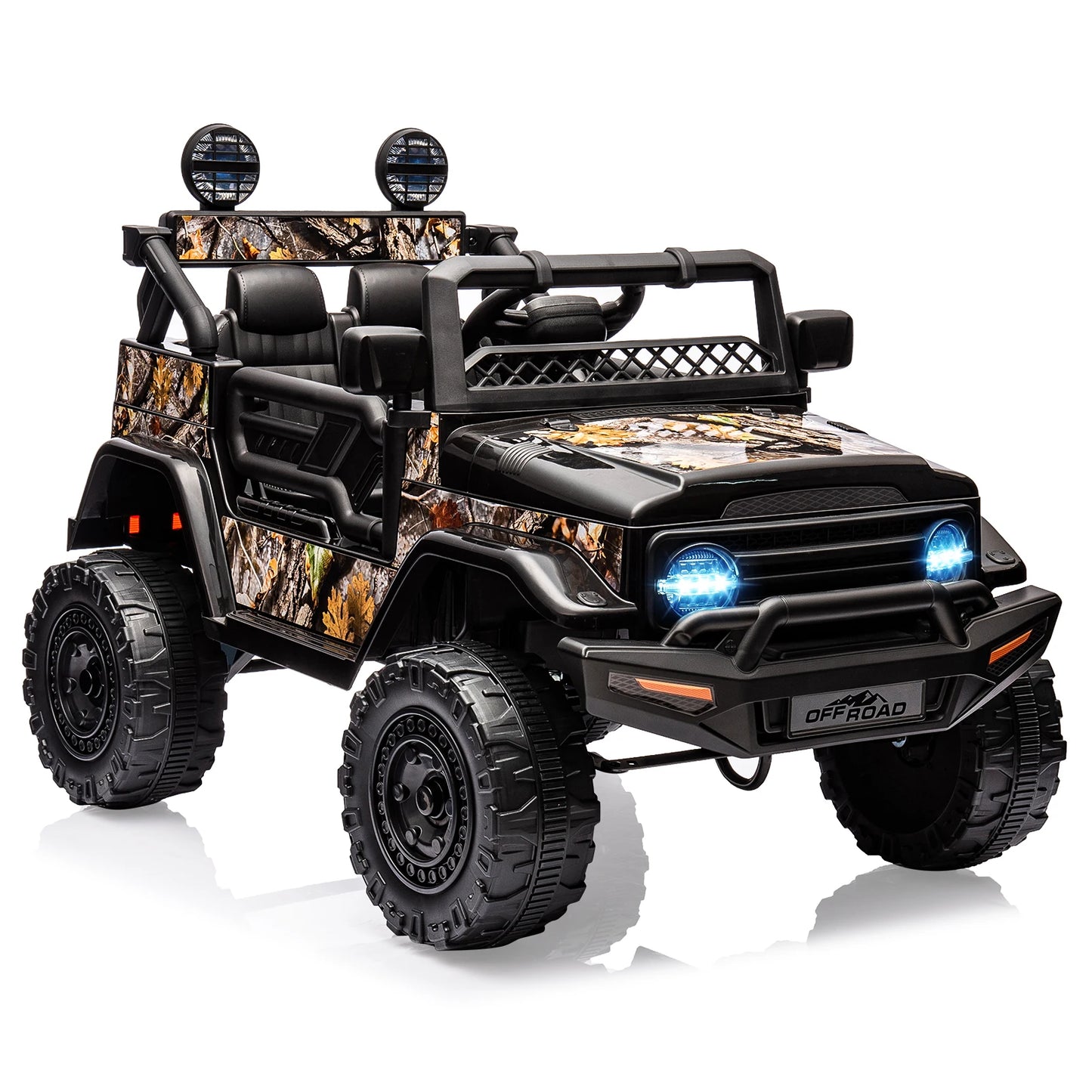 HiMIS 12V Kids Ride On Truck With Remote Control Led Lights