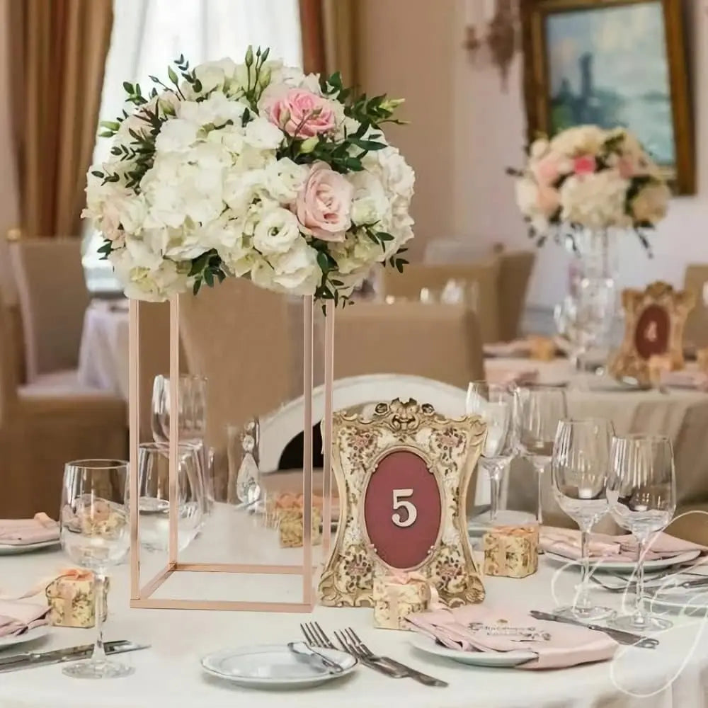 Hign-concerned Wedding Table Centerpiece Vase Set 5 Pieces