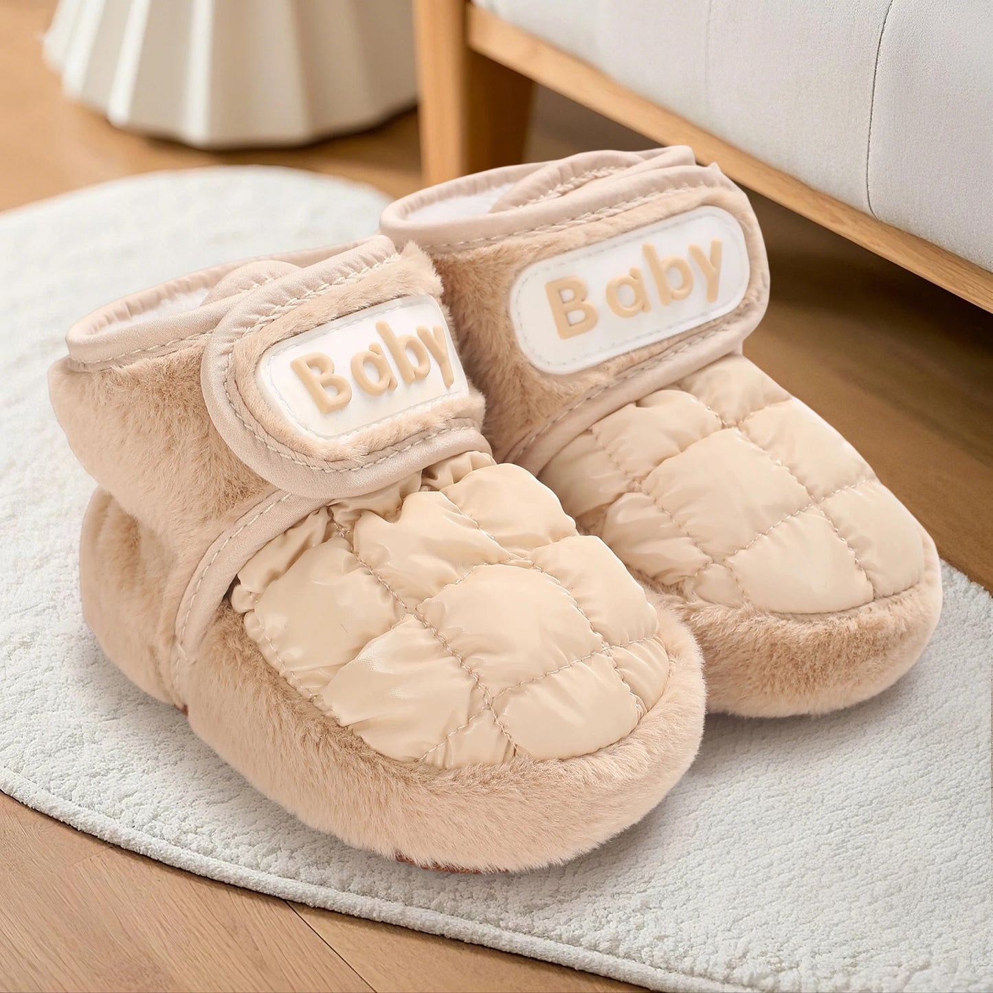 Warm and Cozy Baby Winter Boots Soft Sole Non-Slip First Walking Shoes for Toddler Girls and Boys Cute Infant Shoes