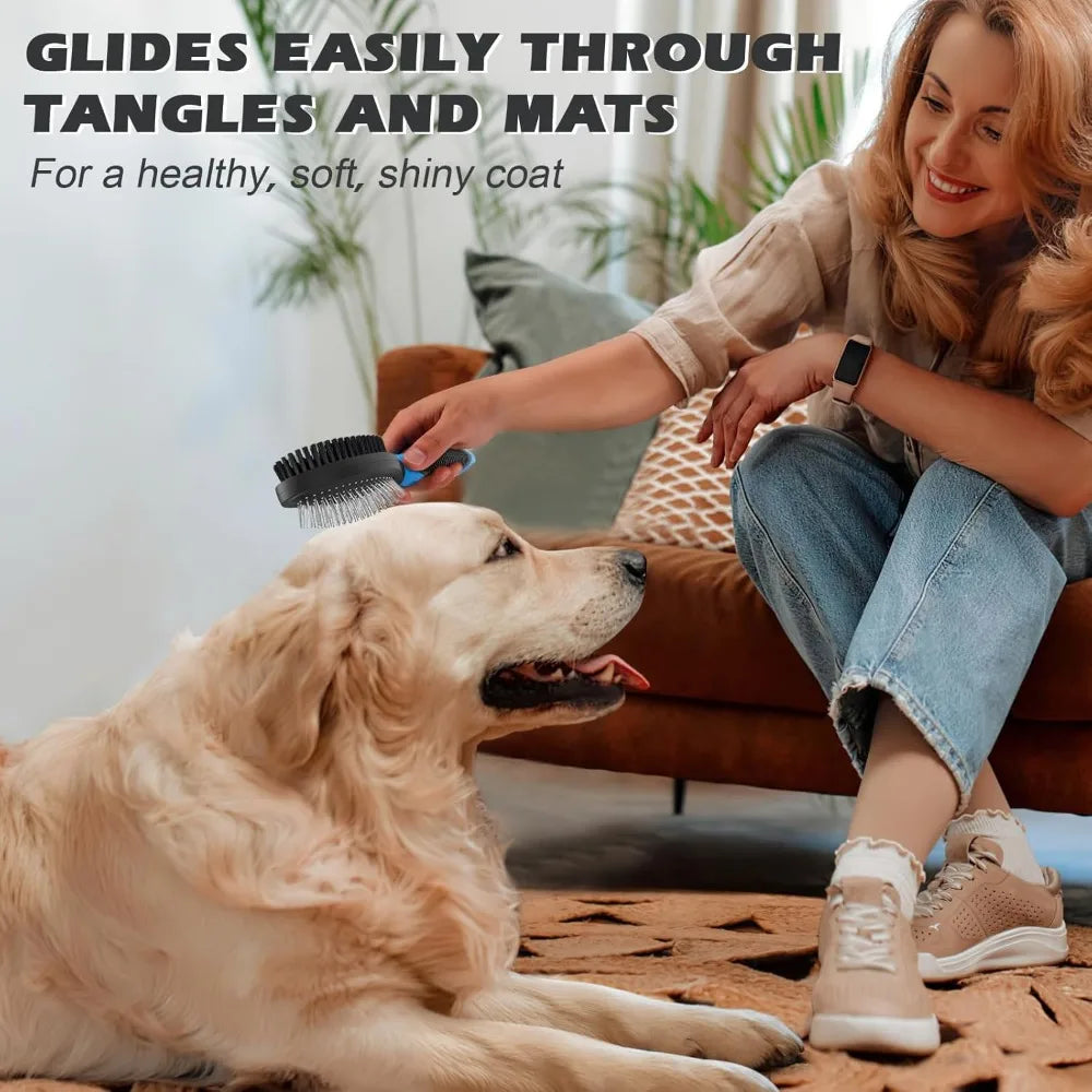 Hign-concerned Dog Grooming Tools Double Sided Bath Brush