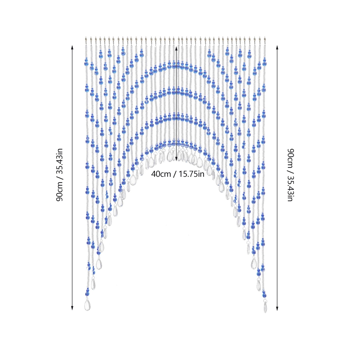 Hong Kong Beaded Curtain 40 Strings Glass Beads Door
