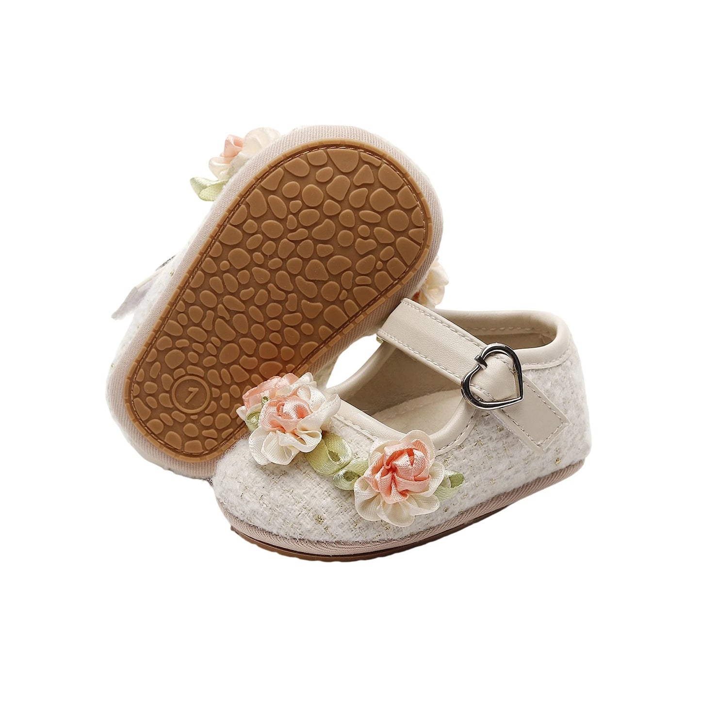 CN Guangdong Floral Princess Baby Shoes Non Slip First Walker