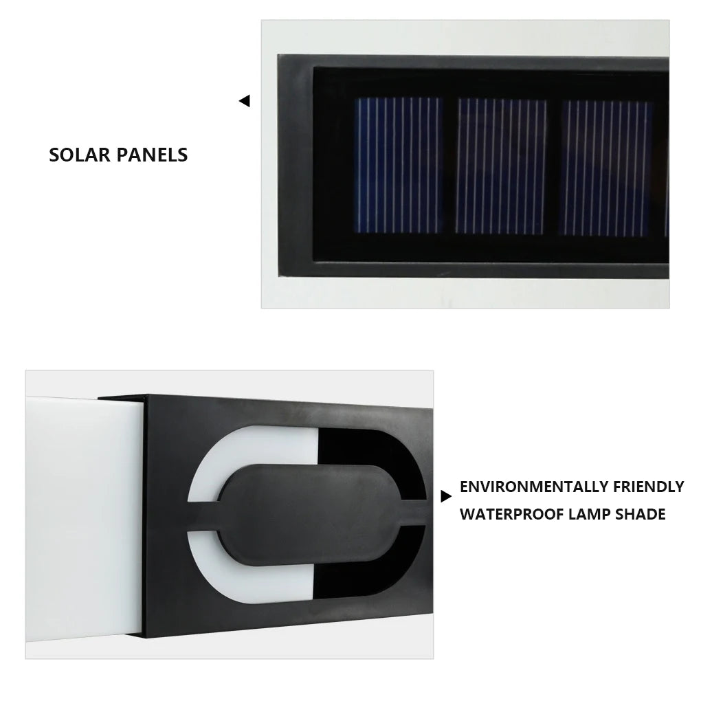 Seven Number Light Solar Wall Lamp Yard Plaque Lantern