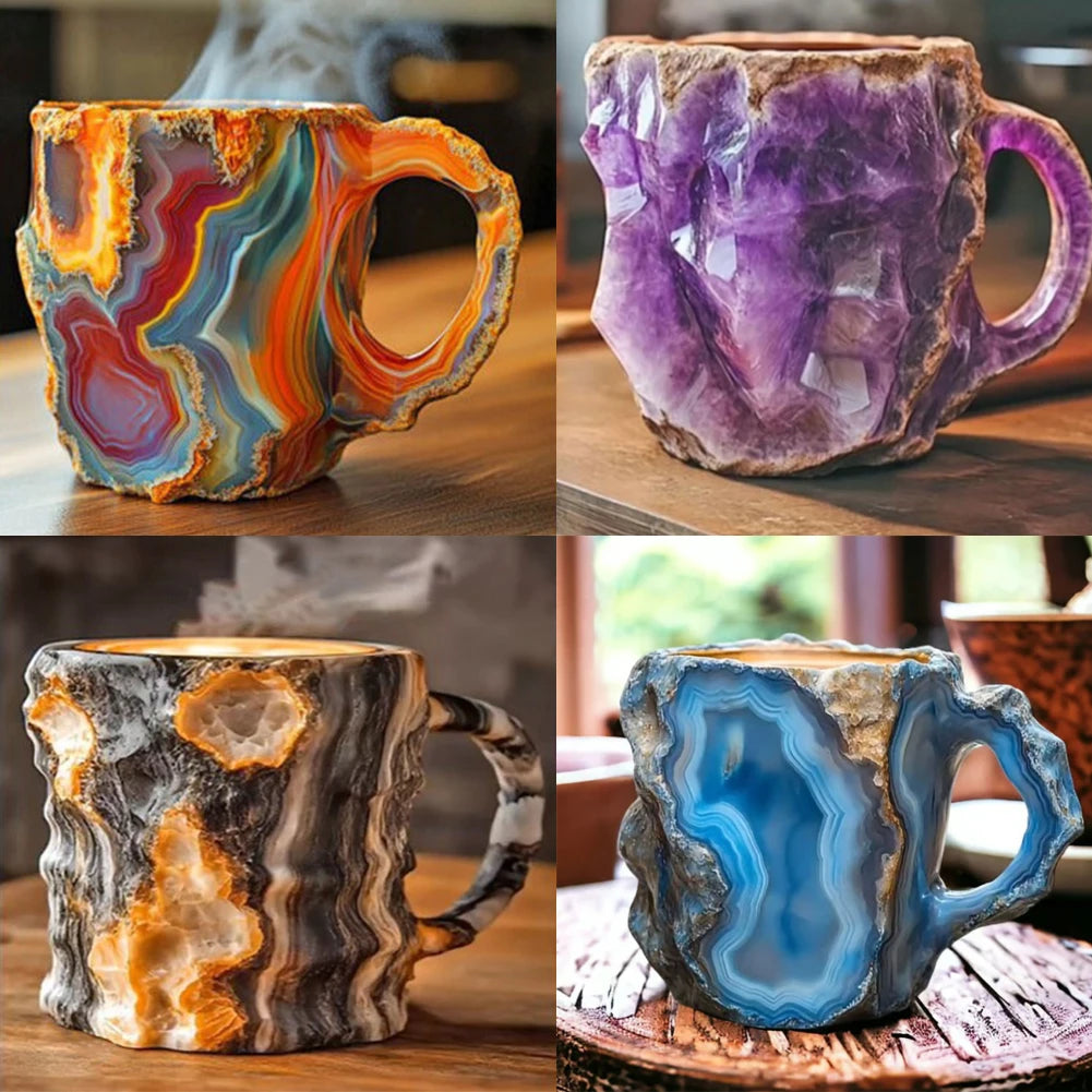 Hign-concerned Mineral Crystal Mug Coffee Cup Gift Set